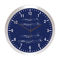 JETBLUE PLANES WALL CLOCK