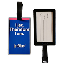 LUGGAGE TAG - I JET.  THEREFORE I AM.