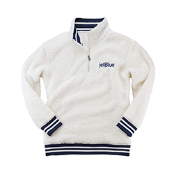 LADIES VARSITY SHERPA 1/4 ZIP PULLOVER